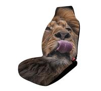 HETVBNS Breathable Car Seat Cover Lion Sticks Out Tongue Car Front Seat Protector with Elastic Band Edge Auto Seats Cushions Cars Interior Accessories Fit SUV Sedan Van Truck 1PCS