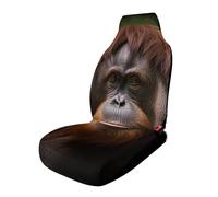 HETVBNS Breathable Car Seat Cover Orangutan Taking Photo Front Car Seat Protector with Elastic Edge Car Seat Pads Car Interior Accessories Fits