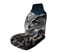 HETVBNS - Breathable Car Seat Cover Owl and Moon Car Front Seat Protector with Elastic Band Edge Car Seat Cushions Interior Accessories for