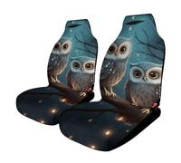 HETVBNS - Breathable Car Seat Cover Owl in Tree Front Seat Protector with Elastic Band Edge Car Seat Cushions Auto Interior Accessories