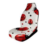 HETVBNS - Breathable Car Seat Cover Red Ladybug Pattern with Elastic Band Edge Car Seat Cover Auto Interior Accessories for SUV Sedan Van