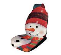 HETVBNS Breathable Car Seat Cover Snowman Front Car Seat Protector with Elastic Edge Car Seat Pads Car Interior Accessories Fits SUV