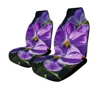 HETVBNS - Breathable Car Seat Cover Violet in Bloom Front Car Seat Protector with Elastic Band Edge Car Seat Cushions Accessories