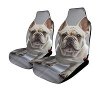 HETVBNS Breathable French Bulldog Car Seat Cover Front Seat Protector with Elastic Edge Car Seat Pads Car Interior Accessories Fits SUV Sedan