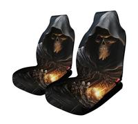 HETVBNS Breathable Grim Reaper Car Seat Cover Front Car Seat Protector with Elastic Edge Car Seat Pads Car Interior Accessories Fits SUV Sedan