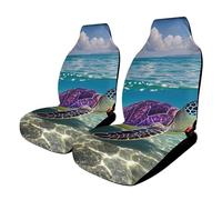 HETVBNS - Breathable Hawaii Purple Sea Turtle Car Seat Cover for Front Car Seat with Elastic Band Edge for Car Seats SUV Interior Accessories