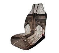 HETVBNS Brooklyn Bridge Breathable Car Seat Cover Photo Front Seat Protector with Elastic Edge Car Seat Pads Car Interior Accessories Fits For