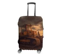 HETVBNS Bulldozer Evening Luggage Cover, Elastic Luggage Protector Fits 19-32in Suitcases, Washable & Anti-Scratch Suitcase Cover for Men Women, style, Small, Classic