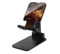 HETVBNS Bulldozer Evening Phone Stand for Desk - Adjustable & Foldable Tablet Stand Portable Cell Phone Stand Holder Compatible with 4-13" Smartphones, Tablets