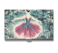 HETVBNS Business Card Holder Metal Business Cards Case Classical Ballet Elegant Ballerina Professional Card Organizer Credit Carrier Slim Name Cards Holder ID Case for Men Or Women, Classical Ballet