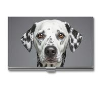 HETVBNS Business Card Holder Metal Business Cards Case Dalmatian Professional Card Organizer Credit Carrier Slim Name Cards Holder ID Case for Men Or Women, Dalmatian, 3.7 × 2.2 × 0.3 Inches, Casual