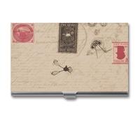 HETVBNS Business Card Holder Metal Business Cards Case Old Fashioned Mail Professional Card Organizer Credit Carrier Slim Name Cards Holder ID Case for Men Or Women