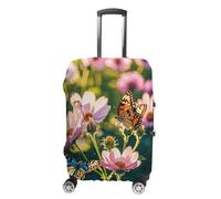 HETVBNS Butterflies And Blooms Luggage Cover, Elastic Luggage Protector Fits 19-32in Suitcases, Washable & Anti-Scratch Suitcase Cover for Men Women, style, M, Classic
