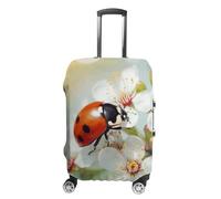 HETVBNS Butterfly Ladybug Flower Luggage Cover, Elastic Luggage Protector Fits 19-32in Suitcases, Washable & Anti-Scratch Suitcase Cover for Men Women, style, M, Classic