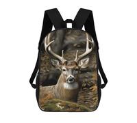 HETVBNS Camouflage Deer Backpack for Women Men, Durable 600D Polyester Bookbag with Large Capacity, Lightweight 17 Inch Laptop Backpack Minimalism Casual Daypack for Work, Travel