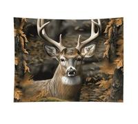 HETVBNS Camouflage Deer Tapestry Wall Hanging - 30"x40" Aesthetic Tapestries Soft Polyester Wall Art Decor Large Tapestry for Bedroom Living Room Dorm Backdrop, Hanging Kit Included