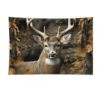 HETVBNS Camouflage Deer Tapestry Wall Hanging - 40"x60" Aesthetic Tapestries Soft Polyester Wall Art Decor Large Tapestry for Bedroom Living Room Dorm Backdrop, Hanging Kit Included