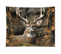 HETVBNS Camouflage Deer Tapestry Wall Hanging - 50"x60" Aesthetic Tapestries Soft Polyester Wall Art Decor Large Tapestry for Bedroom Living Room Dorm Backdrop, Hanging Kit Included