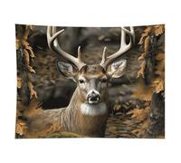 HETVBNS Camouflage Deer Tapestry Wall Hanging - 60"x80" Aesthetic Tapestries Soft Polyester Wall Art Decor Large Tapestry for Bedroom Living Room Dorm Backdrop, Hanging Kit Included