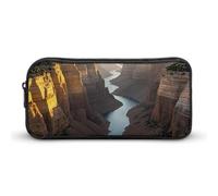 HETVBNS Canyon at Sunset Pencil Case Large Capacity Zipper Pouch, Durable Pencil Box Organizer, Portable Small Cosmetic Bag for Office, Travel