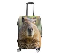 HETVBNS Capybara with Eyes Closed Luggage Cover, Elastic Luggage Protector Fits 19-32in Suitcases, Washable & Anti-Scratch Suitcase Cover for Men Women, style, L, Classic