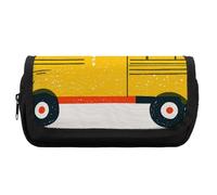 HETVBNS Car Print Pencil Case Extra Large, Double Layer Pencil Pouch with Zipper, Portable Cosmetic Bags for Travel, Office Stationery Organizer for Women Men