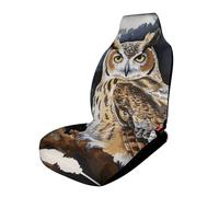 HETVBNS Car Seat Cover Breathable Owl Car Front Seat Protector with Elastic Edge Car Seat Pads Car Interior Accessories Fits SUV Sedan Van