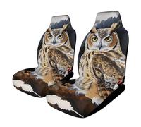 HETVBNS Car Seat Cover Breathable Owl Car Front Seat Protector with Elastic Edge Car Seat Pads Car Interior Accessories Fits SUV Sedan Van