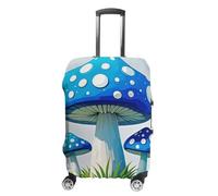 HETVBNS Cartoon Blue Mushroom Luggage Cover, Elastic Luggage Protector Fits 19-32in Suitcases, Washable & Anti-Scratch Suitcase Cover for Men Women, style, Small, Classic