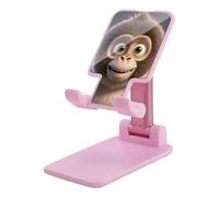 HETVBNS Cartoon Brown Monkey Phone Stand for Desk - Adjustable & Foldable Tablet Stand Portable Cell Phone Stand Holder Compatible with 4-13" Smartphones, Tablets