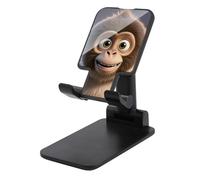HETVBNS Cartoon Brown Monkey Phone Stand for Desk - Adjustable & Foldable Tablet Stand Portable Cell Phone Stand Holder Compatible with 4-13" Smartphones, Tablets