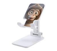 HETVBNS Cartoon Brown Monkey Phone Stand for Desk - Adjustable & Foldable Tablet Stand Portable Cell Phone Stand Holder Compatible with 4-13" Smartphones, Tablets