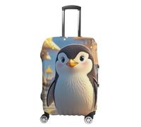HETVBNS Cartoon Cute Penguin Luggage Cover, Elastic Luggage Protector Fits 19-32in Suitcases, Washable & Anti-Scratch Suitcase Cover for Men Women, style, L, Classic