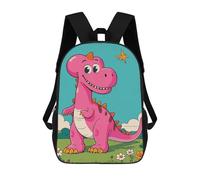 HETVBNS Cartoon Dinosaur Images Backpack for Women Men, Durable 600D Polyester Bookbag with Large Capacity, Lightweight 17 Inch Laptop Backpack Minimalism Casual Daypack for Work, Travel