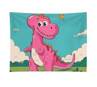 HETVBNS Cartoon Dinosaur Images Tapestry Wall Hanging - 30"x40" Aesthetic Tapestries Soft Polyester Wall Art Decor Large Tapestry for Bedroom Living Room Dorm Backdrop, Hanging Kit Included