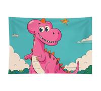 HETVBNS Cartoon Dinosaur Images Tapestry Wall Hanging - 40"x60" Aesthetic Tapestries Soft Polyester Wall Art Decor Large Tapestry for Bedroom Living Room Dorm Backdrop, Hanging Kit Included