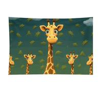 HETVBNS Cartoon Giraffe Tapestry Wall Hanging - 40"x60" Aesthetic Tapestries Soft Polyester Wall Art Decor Large Tapestry for Bedroom Living Room Dorm Backdrop, Hanging Kit Included