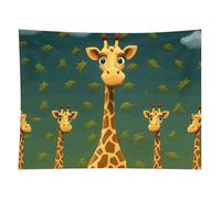 HETVBNS Cartoon Giraffe Tapestry Wall Hanging - 60"x80" Aesthetic Tapestries Soft Polyester Wall Art Decor Large Tapestry for Bedroom Living Room Dorm Backdrop, Hanging Kit Included