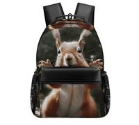 HETVBNS Casual Laptop Backpack for Women Men - 16.5 Inch Large Capacity Daypack Retro Aesthetic Rucksack Squirrel Funny Animal Backpack Personal Item Travel Bag for Work Outdoor Sports