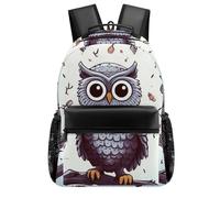 HETVBNS Casual Laptop Backpack for Women Men - 16.5 Inch Large Capacity Daypack Retro Aesthetic Rucksack Owl Tree Branches Backpack Personal Item Travel Bag for Work Outdoor Sports