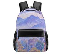 HETVBNS Casual Laptop Backpack for Women Men - 16.5 Inch Large Capacity Daypack Retro Aesthetic Rucksack Nature Forest Mountain Backpack Personal Item Travel Bag for Work Outdoor Sports