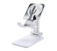 HETVBNS Cat Cactus Phone Stand for Desk - Adjustable & Foldable Tablet Stand Portable Cell Phone Stand Holder Compatible with 4-13" Smartphones, Tablets