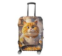 HETVBNS Cat Chef Luggage Cover, Elastic Luggage Protector Fits 19-32in Suitcases, Washable & Anti-Scratch Suitcase Cover for Men Women, style, M, Classic