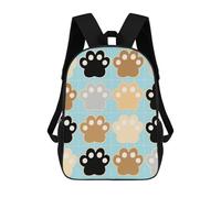 HETVBNS Cat Pawprints Backpack for Women Men, Durable 600D Polyester Bookbag with Large Capacity, Lightweight 17 Inch Laptop Backpack Minimalism Casual Daypack for Work, Travel