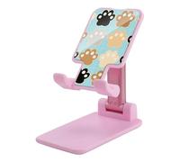 HETVBNS Cat Pawprints Phone Stand for Desk - Adjustable & Foldable Tablet Stand Portable Cell Phone Stand Holder Compatible with 4-13" Smartphones, Tablets