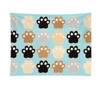 HETVBNS Cat Pawprints Tapestry Wall Hanging - 30"x40" Aesthetic Tapestries Soft Polyester Wall Art Decor Large Tapestry for Bedroom Living Room Dorm Backdrop, Hanging Kit Included