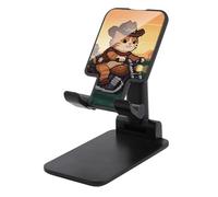 HETVBNS Cat Riding A Motorcycle Phone Stand for Desk - Adjustable & Foldable Tablet Stand Portable Cell Phone Stand Holder Compatible with 4-13" Smartphones, Tablets