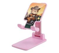 HETVBNS Cat Riding A Motorcycle Phone Stand for Desk - Adjustable & Foldable Tablet Stand Portable Cell Phone Stand Holder Compatible with 4-13" Smartphones, Tablets