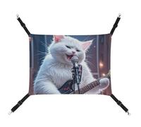 HETVBNS Cat Singer Pet Hammock for Cats & Dogs, Soft Breathable Canvas Hanging Hammock with Adjustable Straps, Comfortable & Durable Hanging Bed for Small to Medium Pets