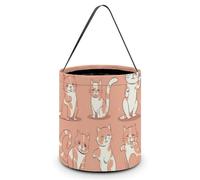 HETVBNS Cat's Movements Are Different Candy Bag Halloween Trick Or Treat Bucket 7.9x8.3in, Reusable Gift Bags for Party Holiday Wedding